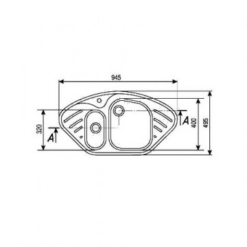 угловая мойка ulgran u-105